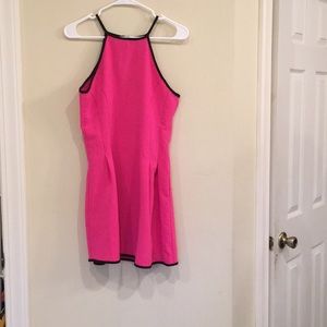 Pink and black mini dress!